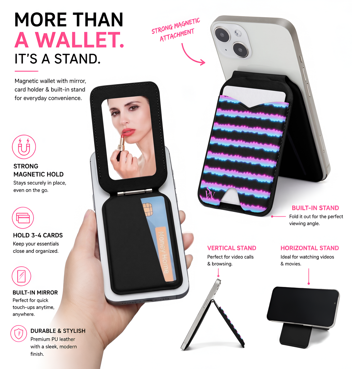 Black Fusion Phone Wallet
