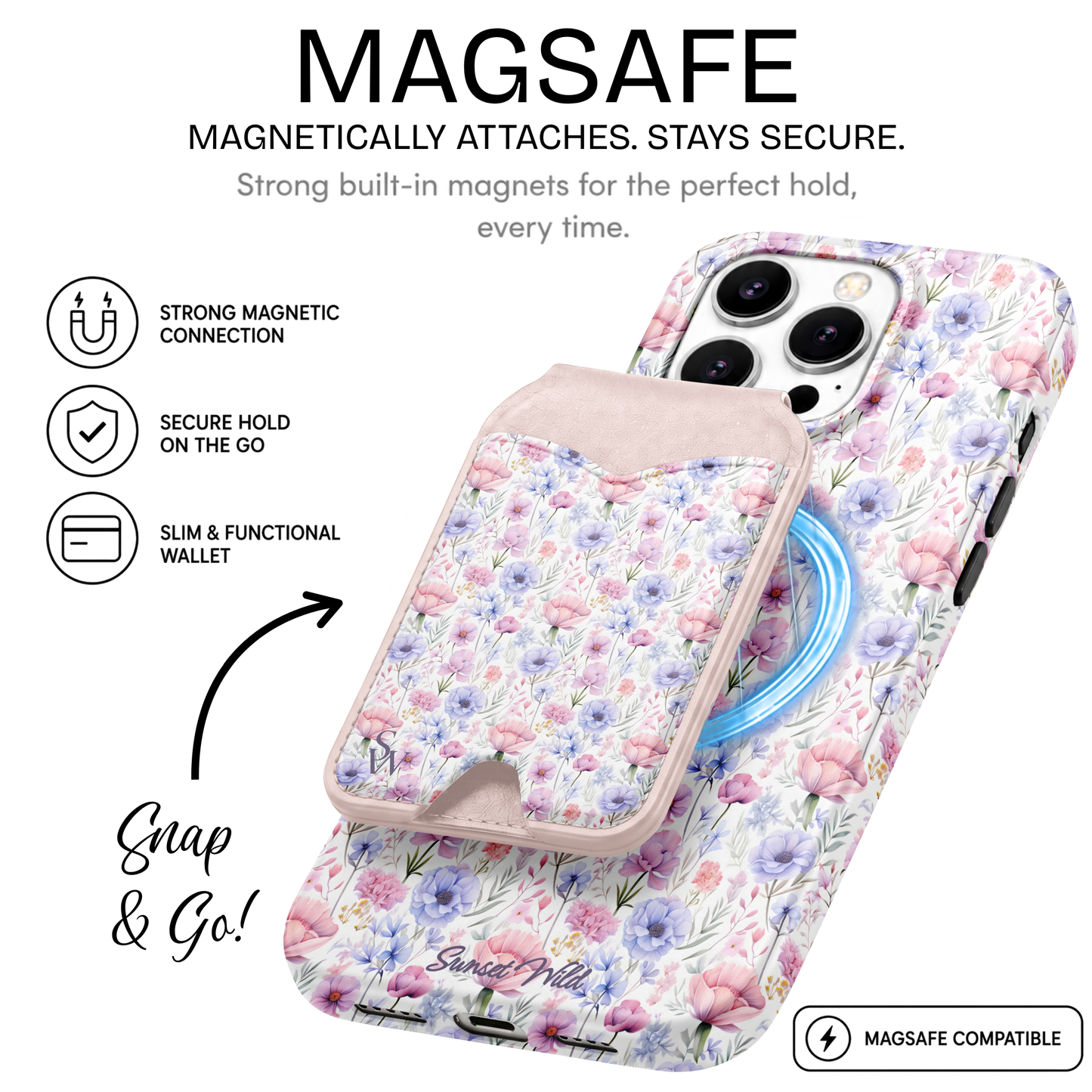 Serenity Bloom Phone Wallet